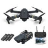 EACHINE EACHINE E58 RC Drones Adults Kids 720P Wide Angle HD Camera WIFI Beginner Kids 3 Batteries Headless Mode Altitude Hold One Key Return