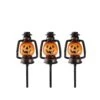Northlight Northlight 16.5 In. Flickering Pumpkin Halloween Pathway Lantern Markers (Set Of 3)