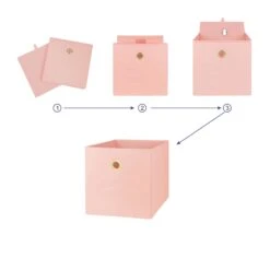 Mainstays Mainstays MSD436150707022 Collapsible Quilted Fabric Cube Storage Bins (10.5" X 10.5"), 4 Pack, Pink Blush -Digitopia Deals Store 0206c56c5c8d47a18aac0a2fb96ad141