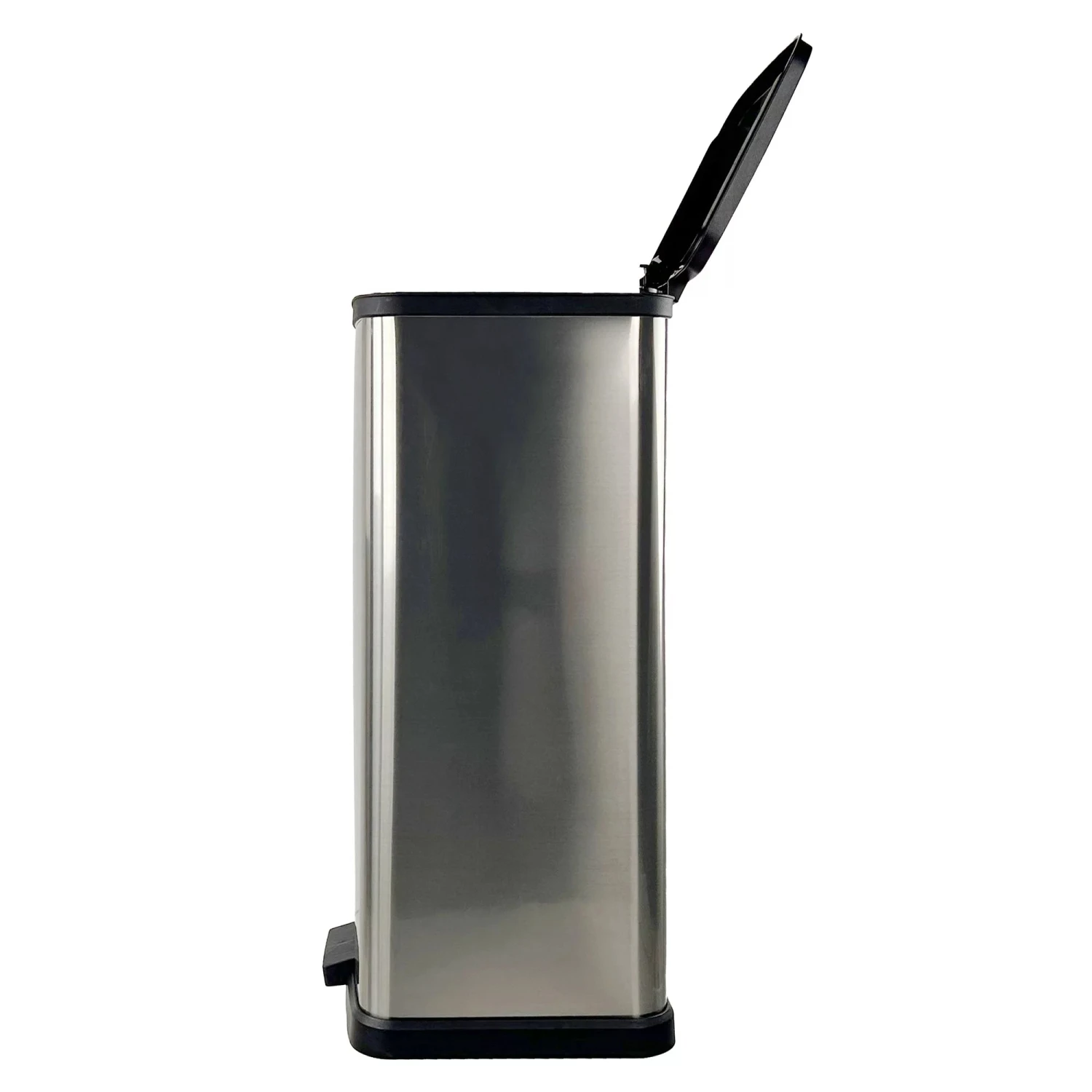 Mainstays Mainstays MS2023IML132 13.2 Gallon Trash Can, Plastic Rectangular Step Kitchen Trash Can, Silver 3 Mainstays Mainstays MS2023IML132 13.2 Gallon Trash Can, Plastic Rectangular Step Kitchen Trash Can, Silver - Image 3