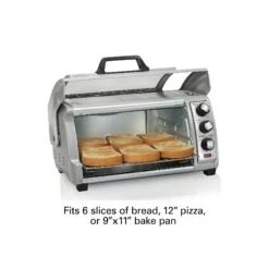 Hamilton Beach Hamilton Beach 31127 Easy Reach Toaster Oven With Roll-Top Door, Silver -Digitopia Deals Store 057f2019dce1497d87cccc21b1cd06aa