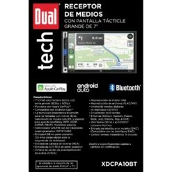 Dual Electronics Dual Electronics XDCPA10BT LED Multimedia Touch Screen 7 Inch Double DIN Car Stereo Apple CarPlay Android Auto -Digitopia Deals Store 05ec94bc604a437e85968d1505beb3e8
