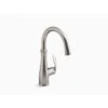 Kohler KOHLER K-29107-VS Bellera Vibrant Stainless 1-Handle Deck Mount Bar And Prep Handle/Lever Kitchen Faucet