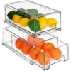 Sorbus Sorbus FR-PBMD2 Fridge Drawers - Clear Stackable Pull Out Refrigerator Organizer Bins - Food Storage Containers For Kitchen, Refrigerator, Freezer & Vanity (2 Pack | Medium)