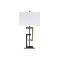 Signature Design By Ashley Signature Design By Ashley Syler 2-Pc. Plastic Table Lamp - BROWN SILVER ONE SIZE