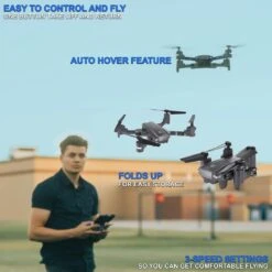 Vivitar Vivitar DRC447KIT-NOC DRC447 SkyHawk Foldable Video Drone 1080P HD Live Video Quadcopter -Digitopia Deals Store 11e16e6f69844c8fa59865b6516937d2