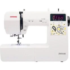 Janome Janome JW8100 Fully-Featured Computerized Sewing Machine With 100 Stitches, 7 Buttonholes, Hard Cover, Extension Table And 22 Accessories -Digitopia Deals Store 14af4566581647269a91637416917660