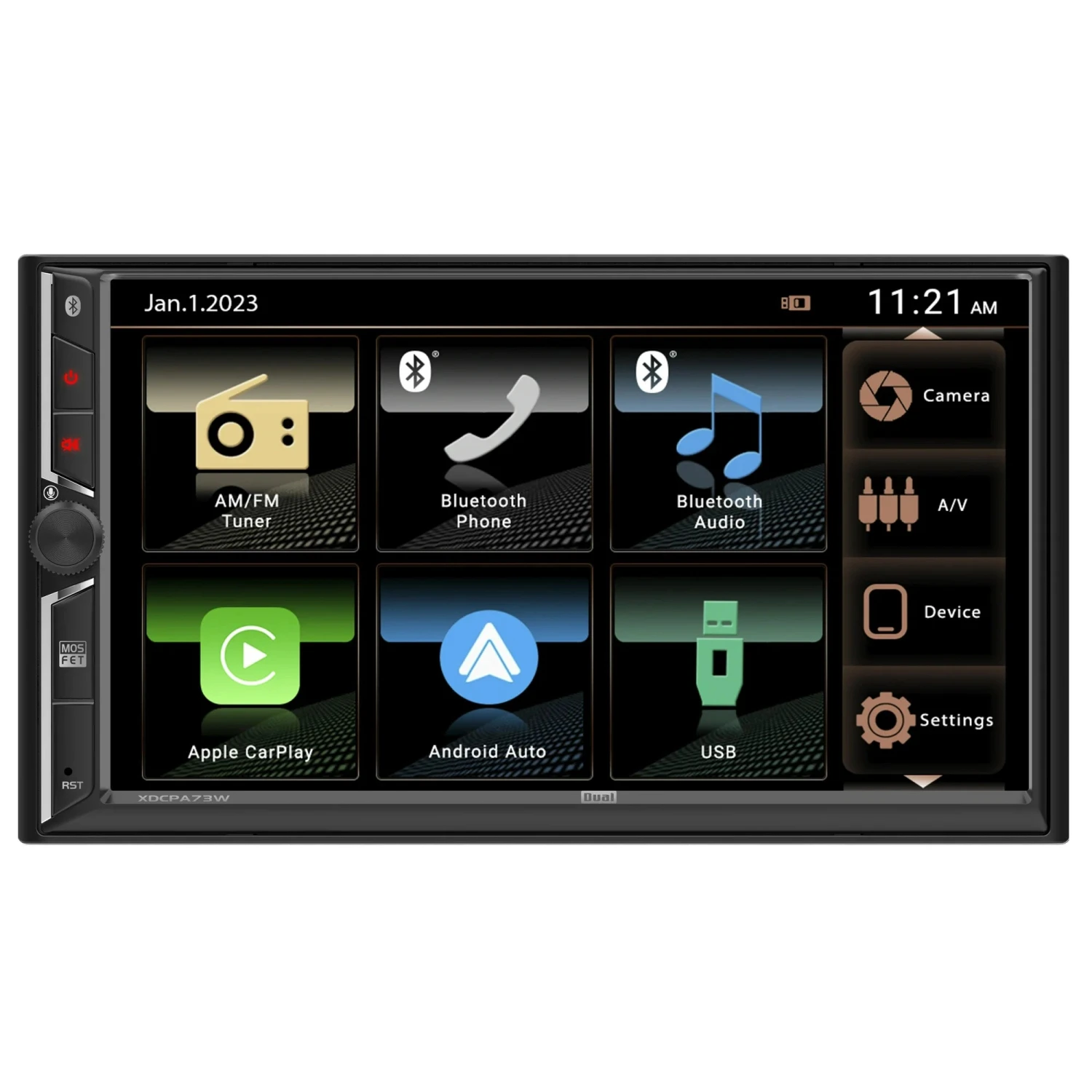 Dual Electronics Dual Electronics XDCPA73W 7 Inch Car Stereo Head Unit Double DIN Wired And Wireless Apple Car Play Android Auto With Bluetooth 2 Dual Electronics Dual Electronics XDCPA73W 7 Inch Car Stereo Head Unit Double DIN Wired And Wireless Apple Car Play Android Auto With Bluetooth - Image 2