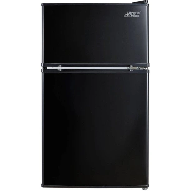 Arctic King Arctic King 3.2 Cu Feet Two Door Compact Refrigerator With Freezer, Black, E-star - Easy Clean 2 Arctic King Arctic King 3.2 Cu Feet Two Door Compact Refrigerator With Freezer, Black, E-star - Easy Clean - Image 2