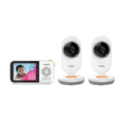 VTech VTech VM3254-2 2 Camera 2.8" Digital Video Baby Monitor With Night Light, White