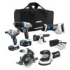 Hart HART HPCK602B 20-Volt Cordless 6-Tool Combo Kit 4.0Ah & 1.5Ah Lithium-Ion Batteries Charger And Storage Bag