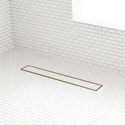 Signature Hardware Signature Hardware ZA3-H06-18-PB-C Cohen Linear Tile-In Shower Drain With Flange - Polished Brass