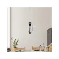 Asstd National Brand Asstd National Brand 1 Light Elongated Metal Pendant Light - BLACK ONE SIZE -Digitopia Deals Store 1e950f6ad4164d8f990d67b9caccc2be