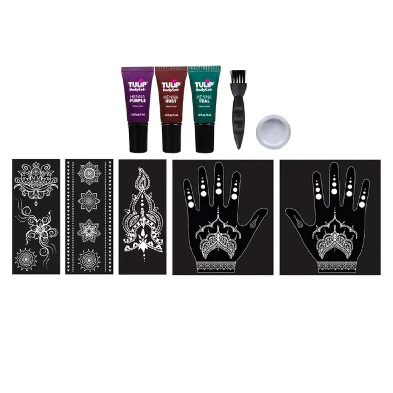 Tulip Tulip 45632 Ultimate Henna Body Art Kit, Jewel Tones: Purple, 10 Pieces 2 Tulip Tulip 45632 Ultimate Henna Body Art Kit, Jewel Tones: Purple, 10 Pieces - Image 2
