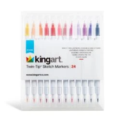 KINGART KINGART 24pc Twin-Tip Sketch Markers