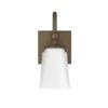 Signature Hardware Signature Hardware PHVL2121BRZ Antonia Vanity Sconce - Single Light - Frosted Glass - Bronze