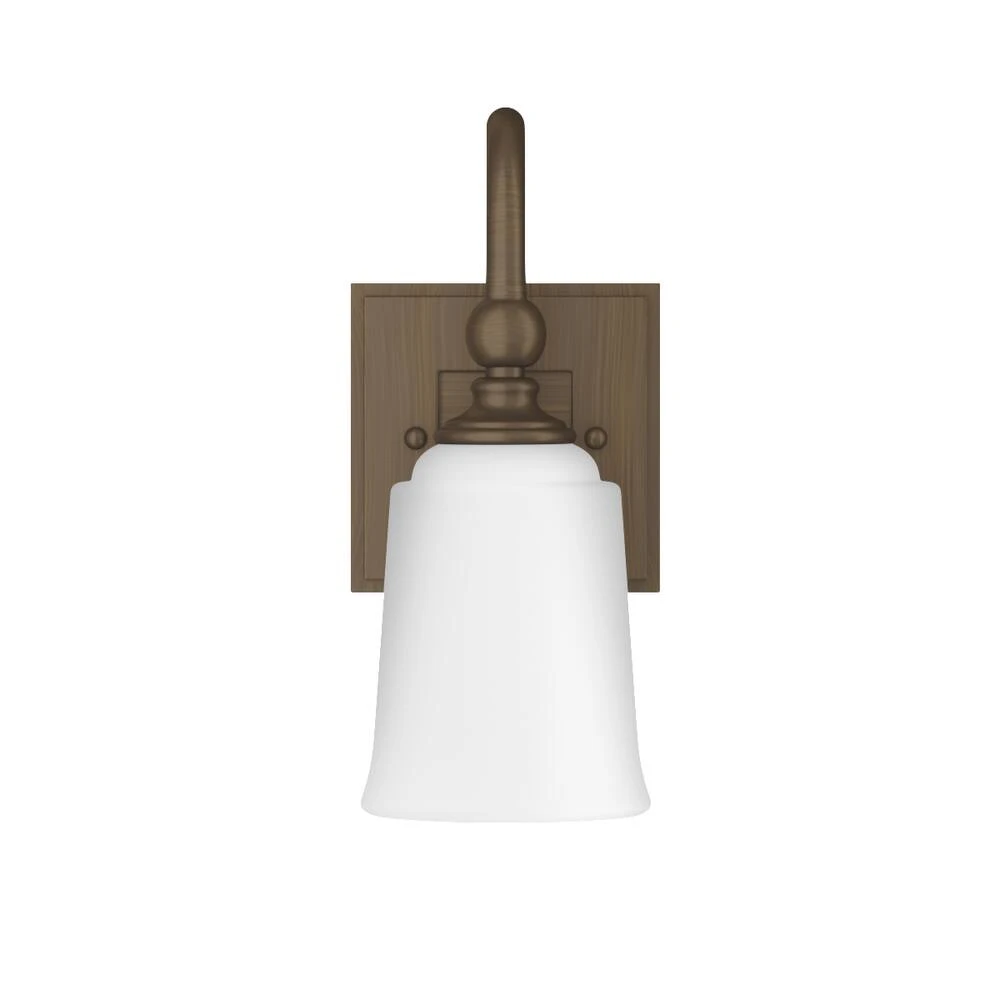 Signature Hardware Signature Hardware PHVL2121BRZ Antonia Vanity Sconce - Single Light - Frosted Glass - Bronze 1 Signature Hardware Signature Hardware PHVL2121BRZ Antonia Vanity Sconce - Single Light - Frosted Glass - Bronze