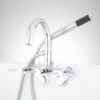 Signature Hardware Signature Hardware HL-621T-L-C-U Contemporary Gooseneck Tub Faucet W/Hand Spray & Lever Handles - Chrome