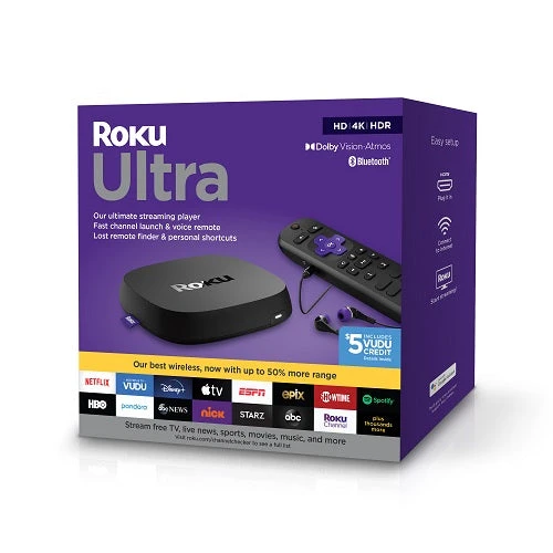 Roku Roku 4800RW Ultra 2020 Streaming Media Player HD 4K HDR Dolby Vision With Dolby Atmos (Remote May Vary) 2 Roku Roku 4800RW Ultra 2020 Streaming Media Player HD 4K HDR Dolby Vision With Dolby Atmos (Remote May Vary) - Image 2