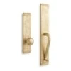 Signature Hardware Signature Hardware 441472 Griggs Solid Brass Full Plate Dummy Door Handleset With Interior Knob, Satin Brass