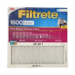 Filtrete Filtrete 1600 Ultra Allergen 2X Bacteria & Virus Filter (1600 MPR), 20x20x1 (4 Pack)