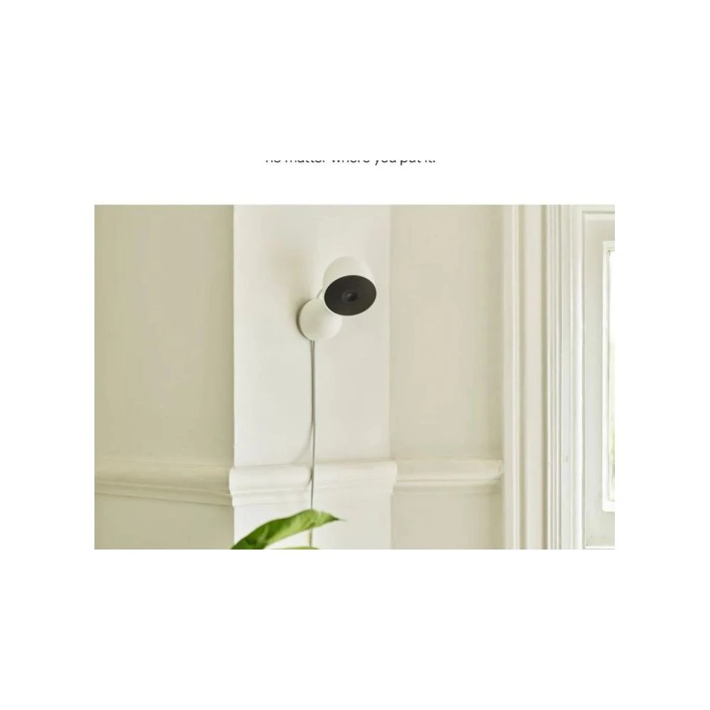Google Google Nest Cam Indoor Wired Smart Home Security Camera, Snow 4 Google Google Nest Cam Indoor Wired Smart Home Security Camera, Snow - Image 4