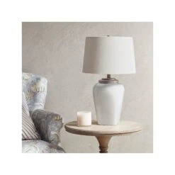 Martha Stewart Martha Stewart Jemma Ceramic Table Lamp - WHITE ONE SIZE -Digitopia Deals Store 2f608a81c0854b26bea472d809b40b2a