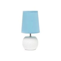Asstd National Brand Asstd National Brand Simple Designs Studded Texture Ceramic Table Lamp LT2084-BLU - BLUE ONE SIZE