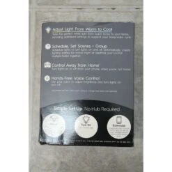 General Electric General Electric 93114151 CYNC Smart Light Bulb, Full Color, App And Voice Control, Google Home Compatible, Medium Base,