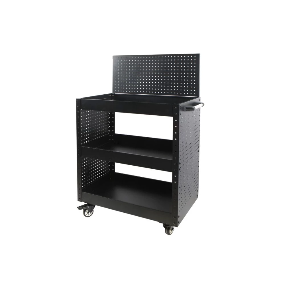 WORKPRO WORKPRO Rolling Service Utility Cart With Steel Pegboard Storage, Tool Cart 2 WORKPRO WORKPRO Rolling Service Utility Cart With Steel Pegboard Storage, Tool Cart - Image 2