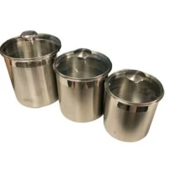 Tramontina Tramontina 80204/012DS Stainless Steel Covered Canister Set With Measuring Scoops (6 Pieces)