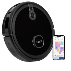 IHome IHome IHRVS1-3BLK AutoVac Nova S1 Robot Vacuum With LIDAR Navigation