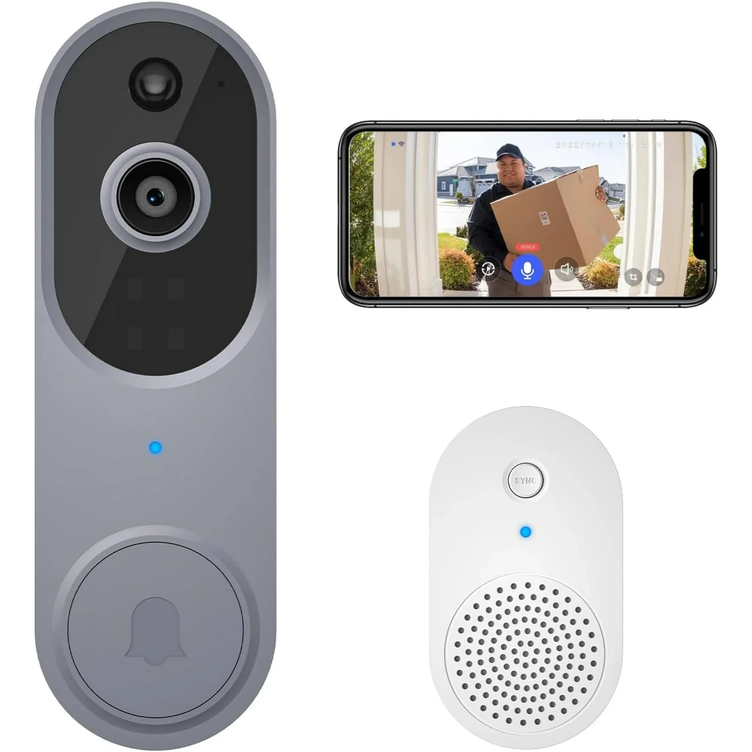 TrstDef TrstDef H1542 Wireless Doorbell Camera With Chime 2 TrstDef TrstDef H1542 Wireless Doorbell Camera With Chime - Image 2