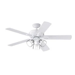 Better Homes & Gardens Better Homes & Gardens W10001-028 Bennett 52" Dimmable 3 Light 5 Blade Ceiling Fan, White