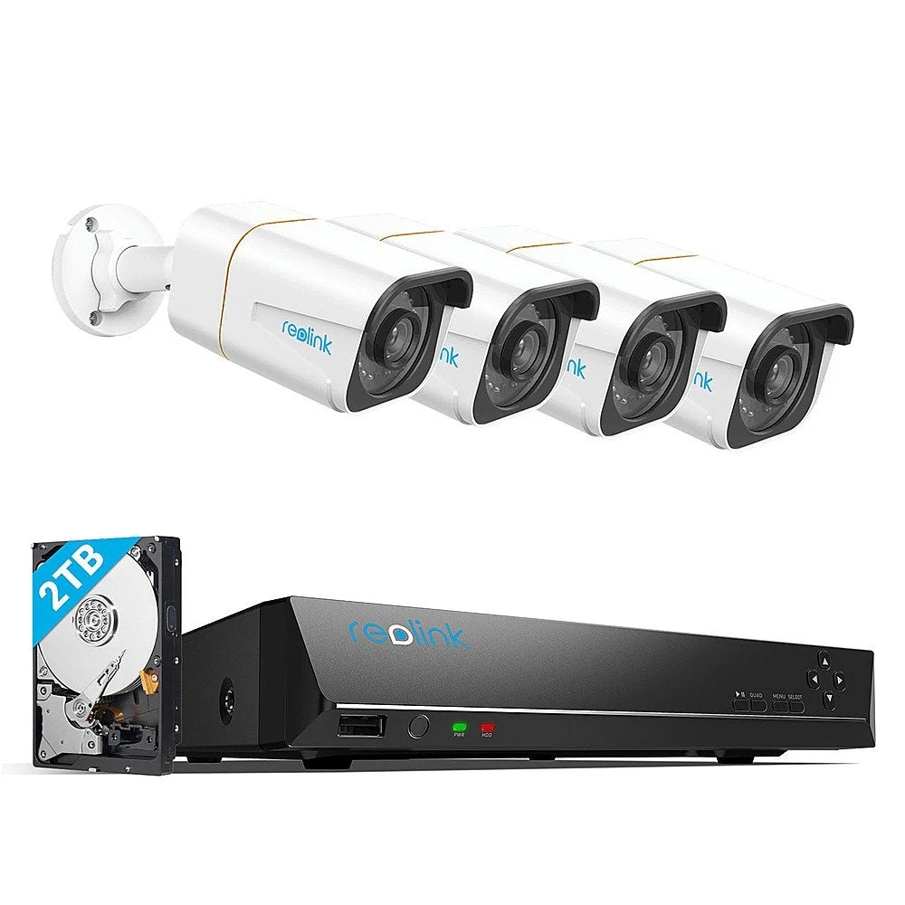 Reolink Reolink NVS8-10MB4-A NVS Series (B) 8 Channel 4xCameras Outdoor Wired 10MP Ultra HD 2TB Built-in HDD NVR Security System - White,Black 9 Reolink Reolink NVS8-10MB4-A NVS Series (B) 8 Channel 4xCameras Outdoor Wired 10MP Ultra HD 2TB Built-in HDD NVR Security System - White,Black - Image 9