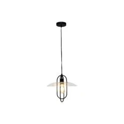 Asstd National Brand Asstd National Brand 1 Light Elongated Metal Pendant Light - BLACK ONE SIZE -Digitopia Deals Store 456930789dbd42f09900b98a240c4a22