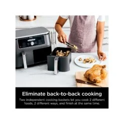 Ninja Ninja DZ401 Air Fryer With DualZone Technology - Grey -Digitopia Deals Store 45c670a8592944b49cffb3661f74d0d1