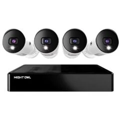 Night Owl Night Owl CL-BTD81-44L Expandable Bluetooth DVR With 4 Wired Ultra HD Spotlight Cameras And 1TB Hard Drive