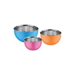 Mesa Mia Mesa Mia Stainless Steel 3-Pc. Mixing Bowl Set - MULTI ONE SIZE
