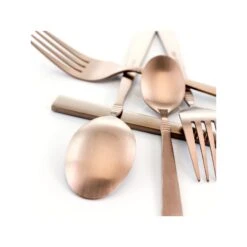 MEGACHEF Megachef Cravat 20-Pc. 18/10 Stainless Steel Flatware Set - MATTE ROSE GOLD ONE SIZE -Digitopia Deals Store 49f65a3b1a994ce4815da085b13a8e24