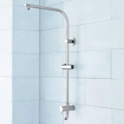 Signature Hardware Retrofit Exposed Pipe Shower System - Brushed Nickel