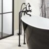Signature Hardware Signature Hardware NB-116MB-U Freestanding Tub Supply Lines With Shutoff Valves - Matte Black