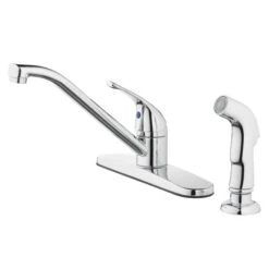 Maintays Maintays MSF0-HW-KFWSS3 8 Inch Widespread Single Handle Kitchen Faucet With Side Spray Chrome