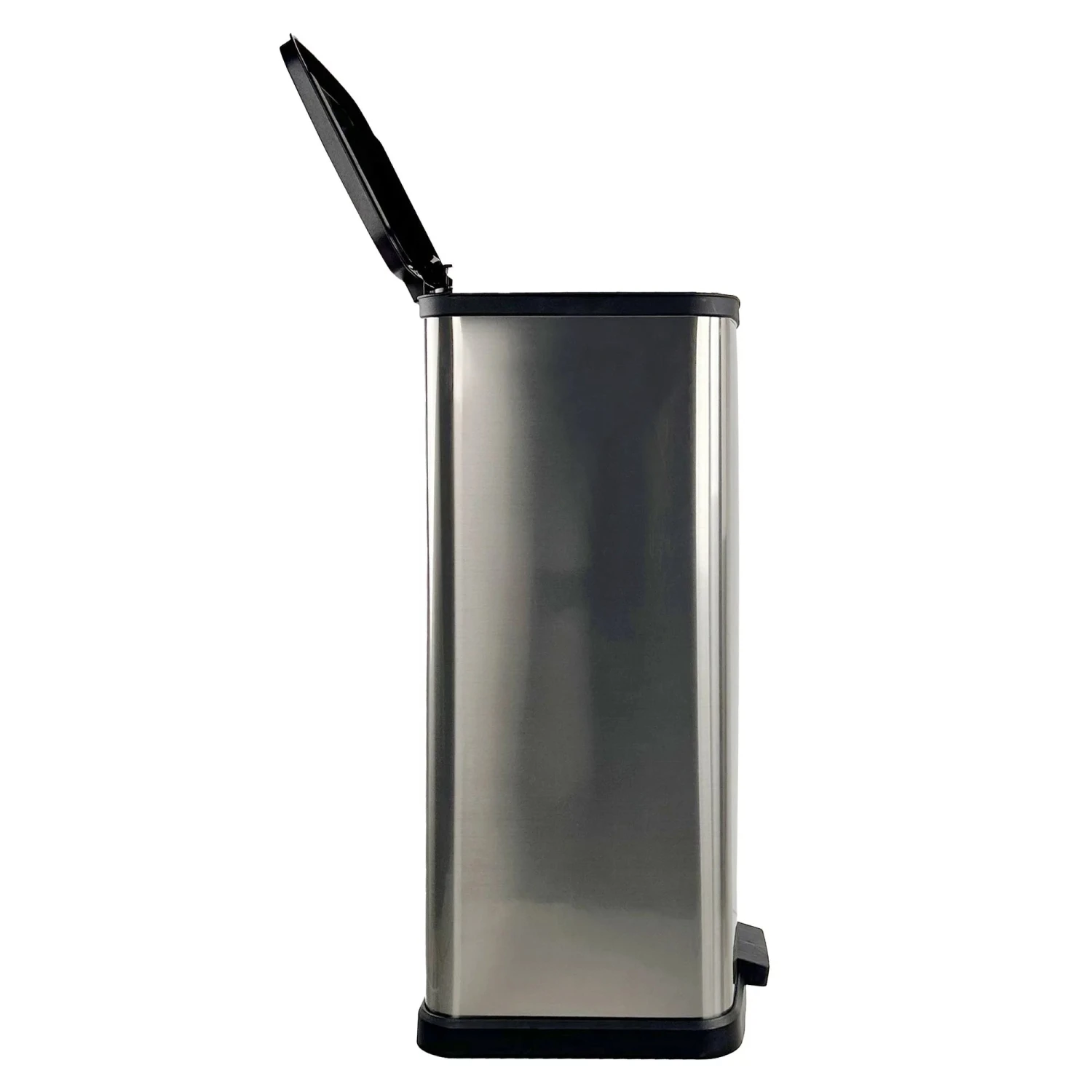 Mainstays Mainstays MS2023IML132 13.2 Gallon Trash Can, Plastic Rectangular Step Kitchen Trash Can, Silver 2 Mainstays Mainstays MS2023IML132 13.2 Gallon Trash Can, Plastic Rectangular Step Kitchen Trash Can, Silver - Image 2
