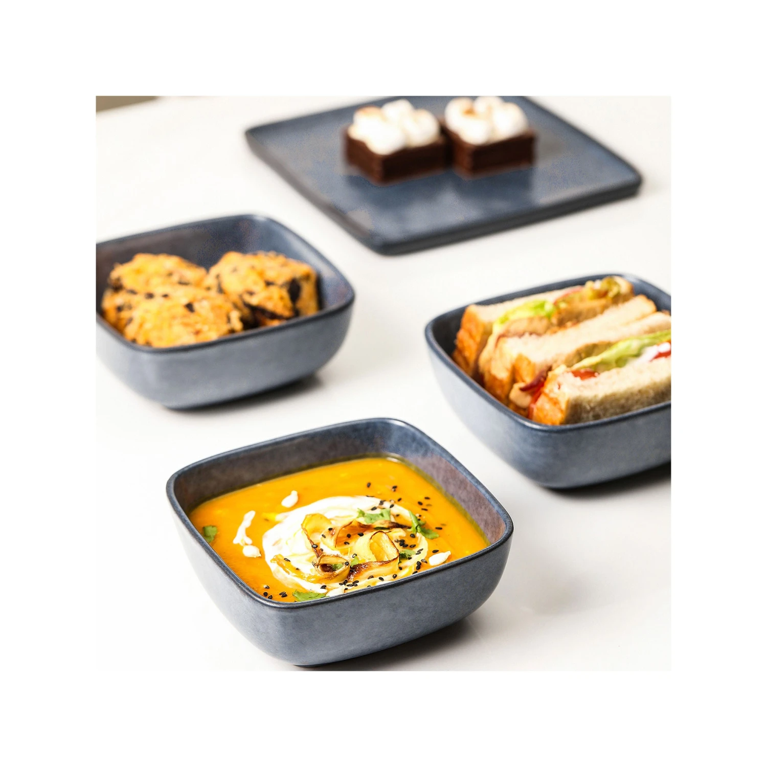 Stone + Lain Stone + Lain Jonny 12 Piece Dinnerware Set - BLUE ONE SIZE 2 Stone + Lain Stone + Lain Jonny 12 Piece Dinnerware Set - BLUE ONE SIZE - Image 2