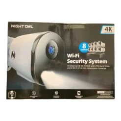 Night Owl Night Owl CL-BT8WN2-F88L 10 Channel Wi-Fi NVR With 2TB HD, 8 Camera 4K HD