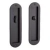 Signature Hardware Signature Hardware 483724 8-1/2" Tall Rounded Pop-Out Brass Pocket Privacy Door Pull, Matte Black