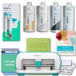 Cricut Cricut ZJoyM4 Joy Smart Machine With DIY Vinyl Decal Sampler & Essential Tools Starter Bundle