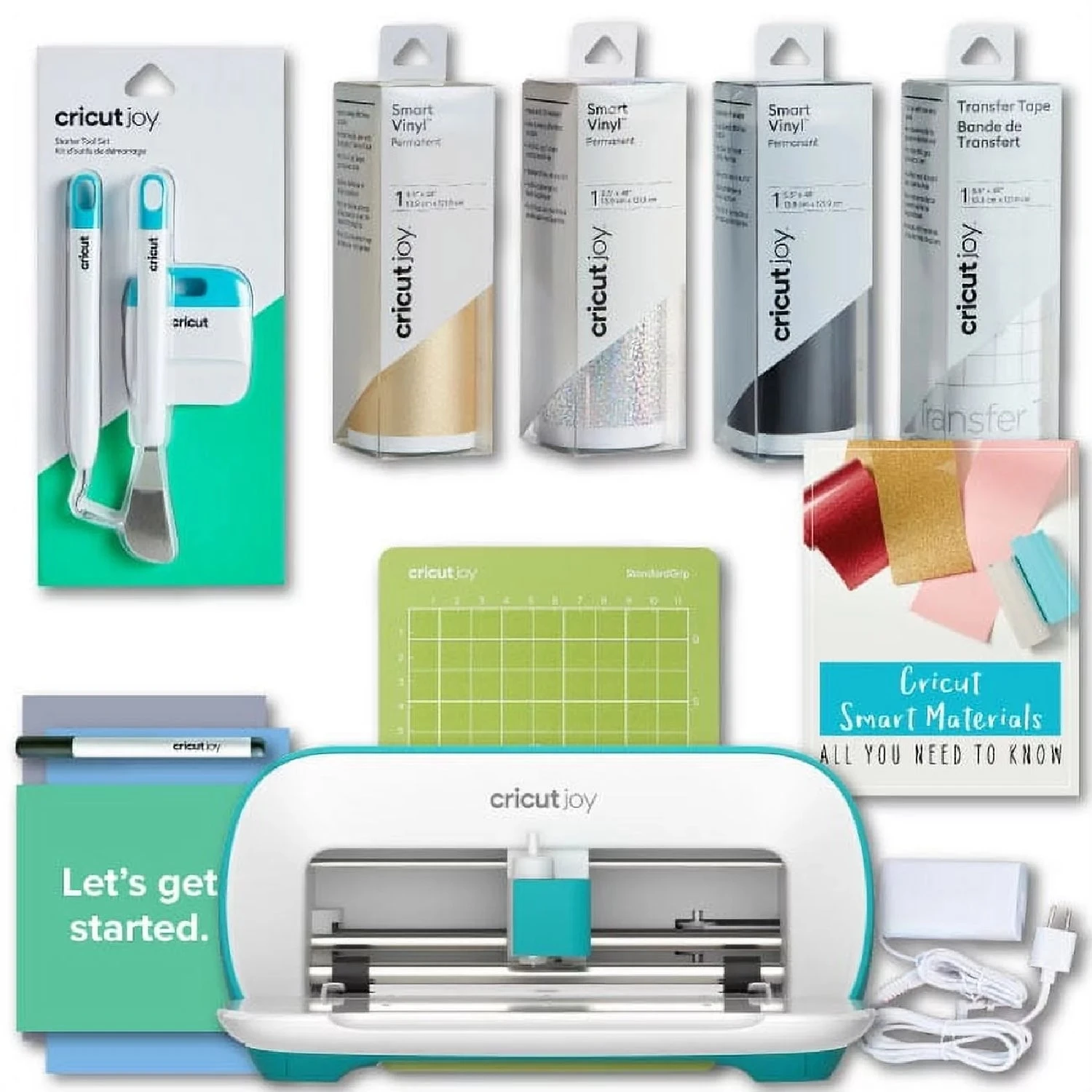 Cricut Cricut ZJoyM4 Joy Smart Machine With DIY Vinyl Decal Sampler & Essential Tools Starter Bundle 1 Cricut Cricut ZJoyM4 Joy Smart Machine With DIY Vinyl Decal Sampler & Essential Tools Starter Bundle