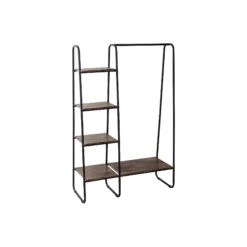 Honey Can Do Honey Can Do Black/Natural Freestanding Open Closet GAR-09567 - BLACK ONE SIZE